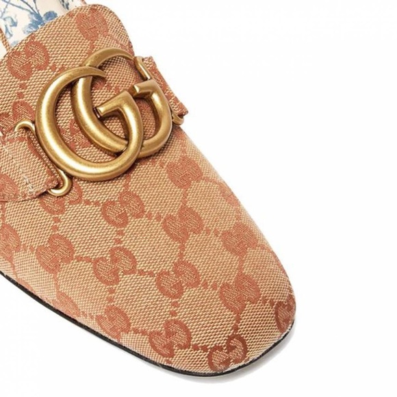 New Gucci GG monogram canvas marmont double G mid-heel pump - Picture 6 of 9